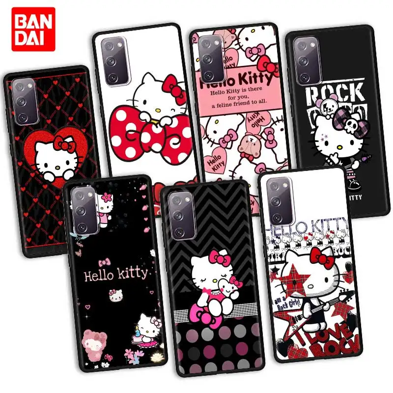 

Cartoon Hello Kitty Cat Anime Phone Case for Samsung Galaxy S20 FE S21 S10 S9 Plus Ultra 5G S20fe S21fe S20ultra Cover Silicone