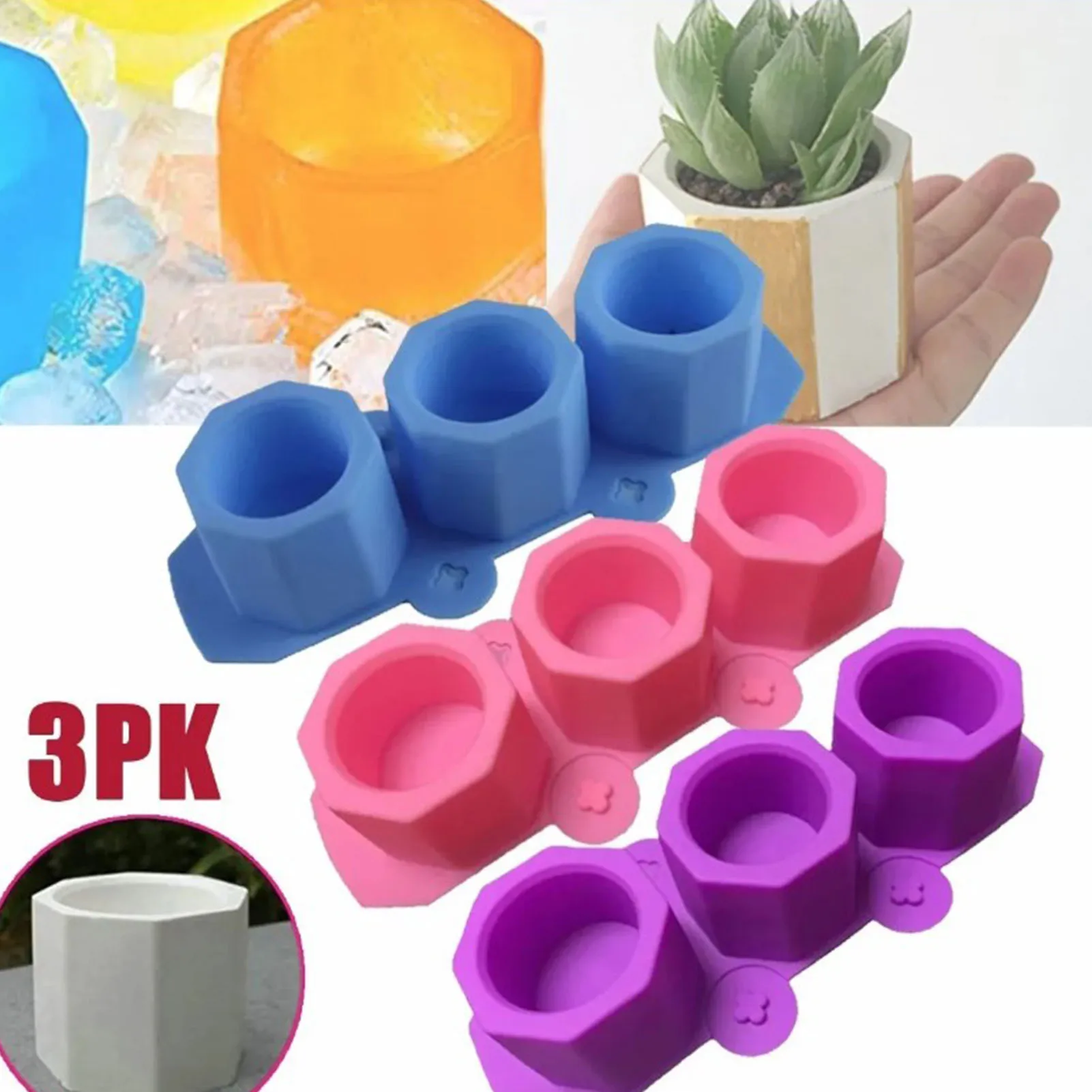 Силиконовые формы для цветов 3 шт |