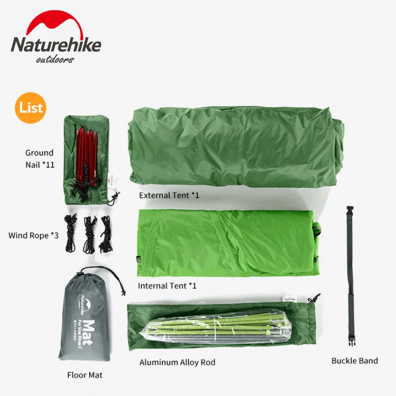 Naturehike сверхлегкий палатка 2 человек 1 8 кг двойной Слои непромокаемые