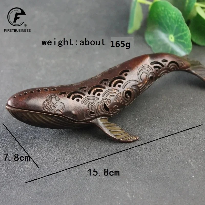 

Медная курильница для благовоний в виде кита