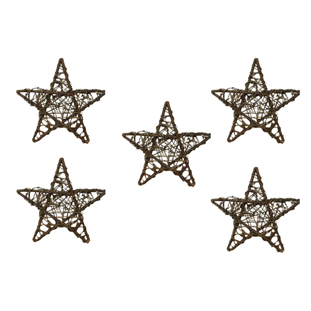 

Star Christmas Rattan Tree Wreath Ornament Topper Wicker Grapevine Natural Door Decorations Vine Stars Decoraiton Hanging