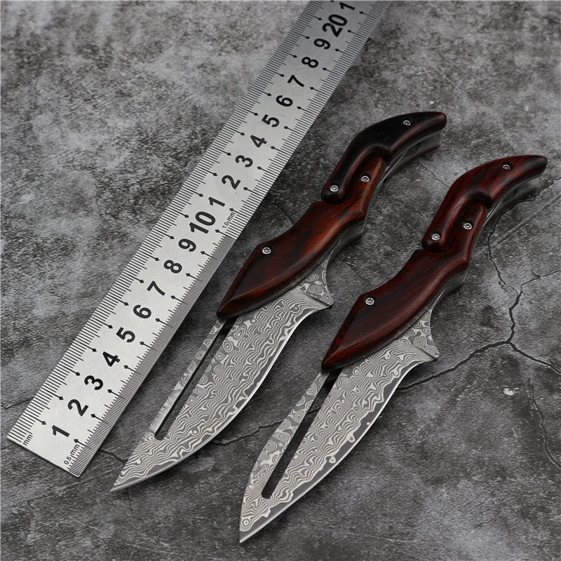 

VG10 Damascus Knives Tactical Hunting Mechanical Folding Knife Fixed Blade Outdoor Camping Survival EDC Pocket Defense Tools