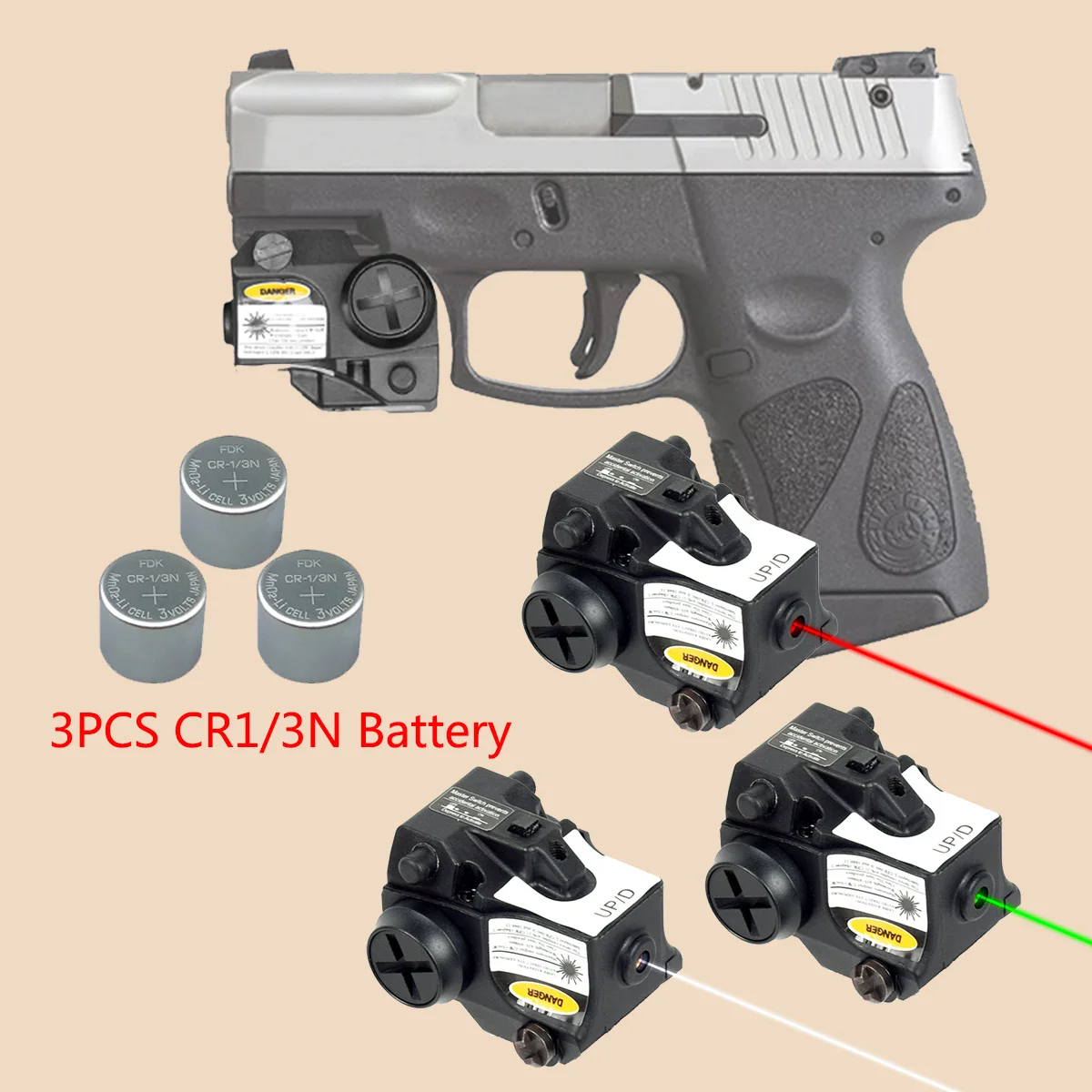 

Tactical LS-L2 Red Green Dot IR Infrared Laser Pointer Sight With Battery For Airsoft Weapon Pistol Gun Taurus G2C G3C Glock 17