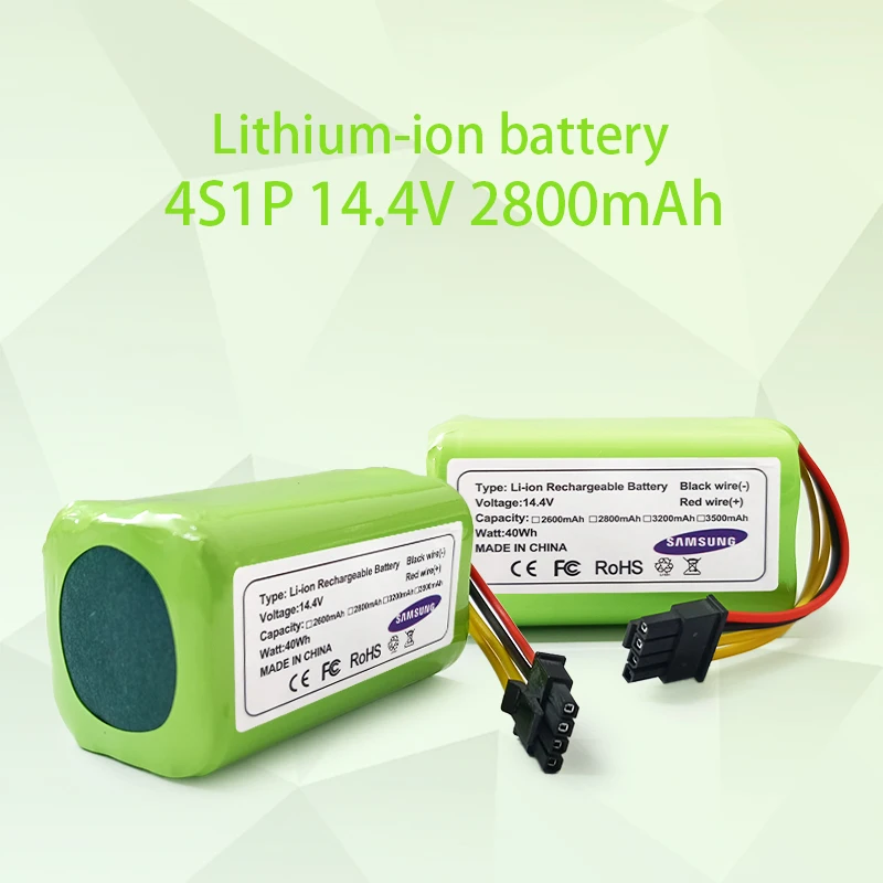 

Оригинальный комплект литиевых батарей 4S1P18650 14,4 В 2600 Ач (четыре перезаряжаемых литиевых аккумулятора мАч) подходит для N9S и т. д.