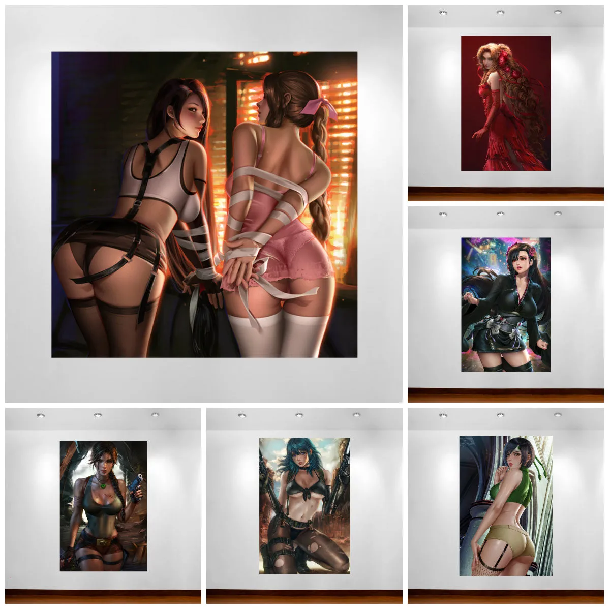 Финальная фантазия постер видеоигры сексуальные постеры Картина на холсте