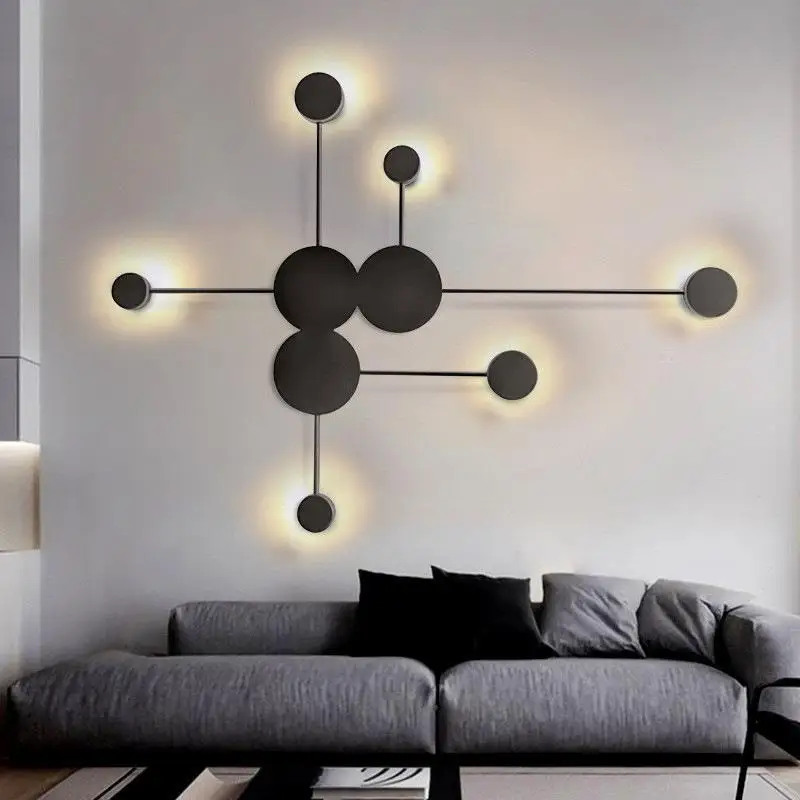 

Nordic Wall Lamp Creative Modern LED Sconce Individual Living Room Staircase Aisle Wall Light Cafe Decorative
