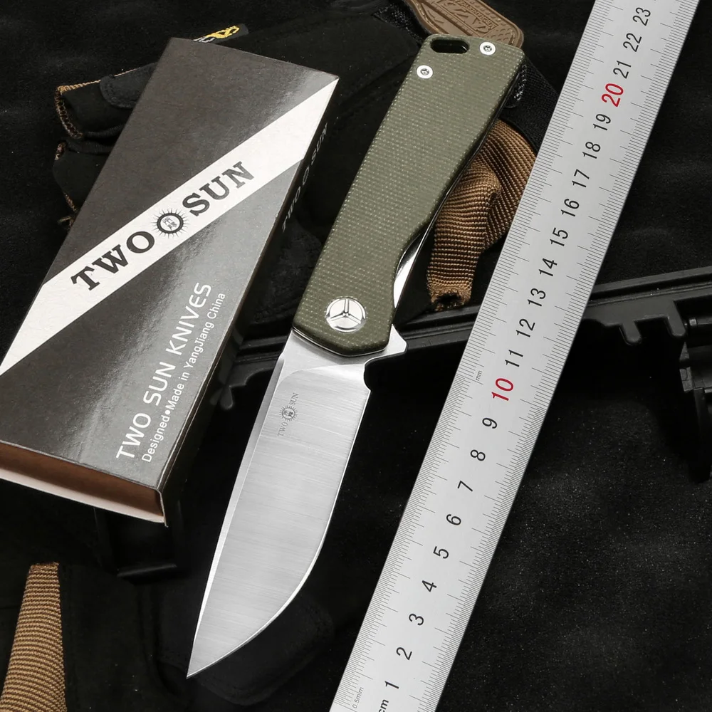 Складной Нож С флиппером TWO SUN TS391, тактический Мультитул с лезвием из стали и микрокартой, походные инструменты для выживания и повседневного использования