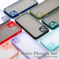 solid color high end exquisite shockproof phone case for iphone 13 12 11 pro max x xs xr se20 6s 7 8 plus transparent matte case