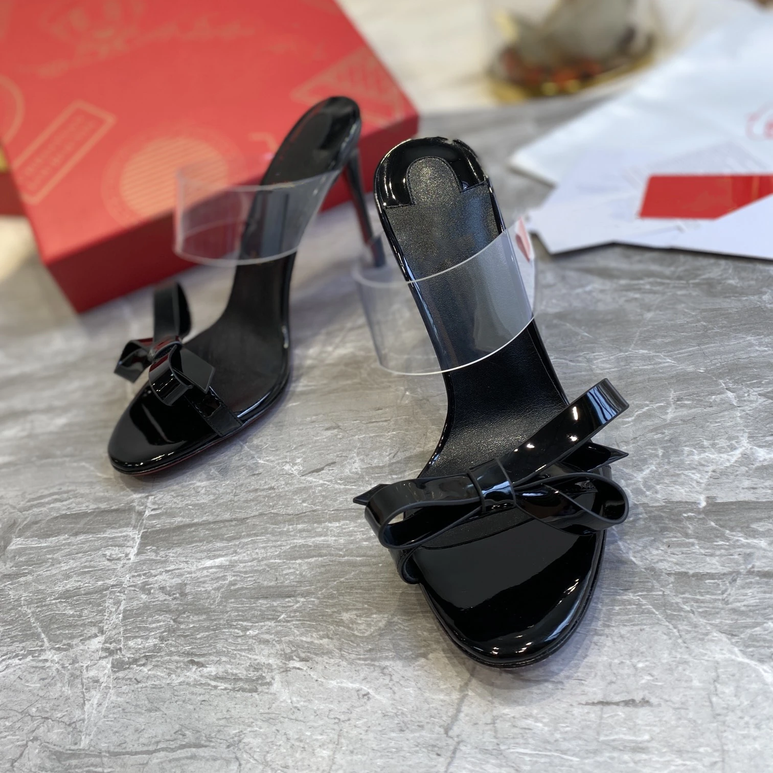 

Сандалии женские на очень высоком каблуке, брендовые босоножки без застежки, с ремешком на пятке, с бантом, Элегантная классическая обувь с ...