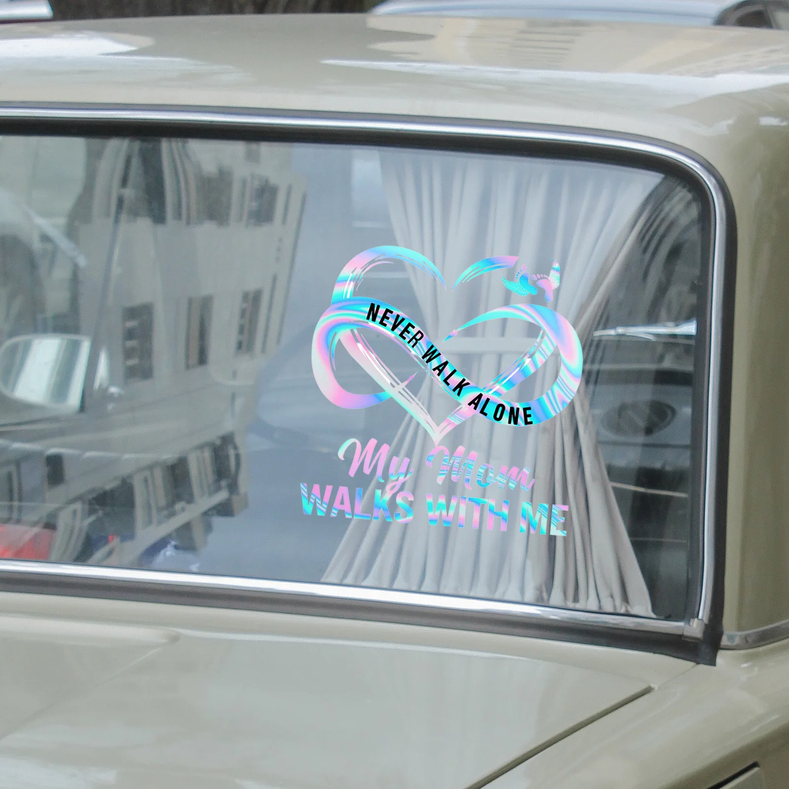 Автомобильная наклейка семья никогда не ходите в одиночку мой папа/Мама ходит со