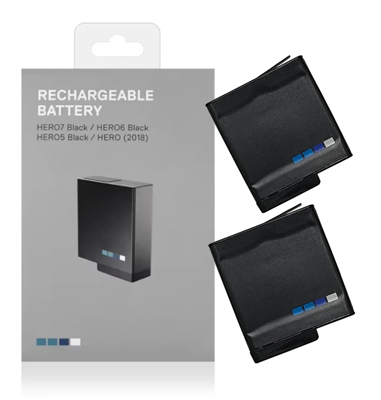 Оригинальный аккумулятор Hero 8/7/6/5 1220 мАч AABAT-001 601-10197-000 для GoPro черный