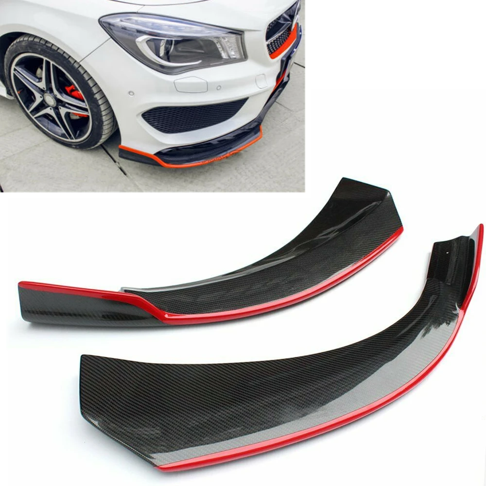 

Front Bumper Side Splitter Cover Lip Lower Spoiler Corner Trim For Mercedes Benz W117 C117 CLA CLA250 CLA260 CLA45 AMG 2013-2015