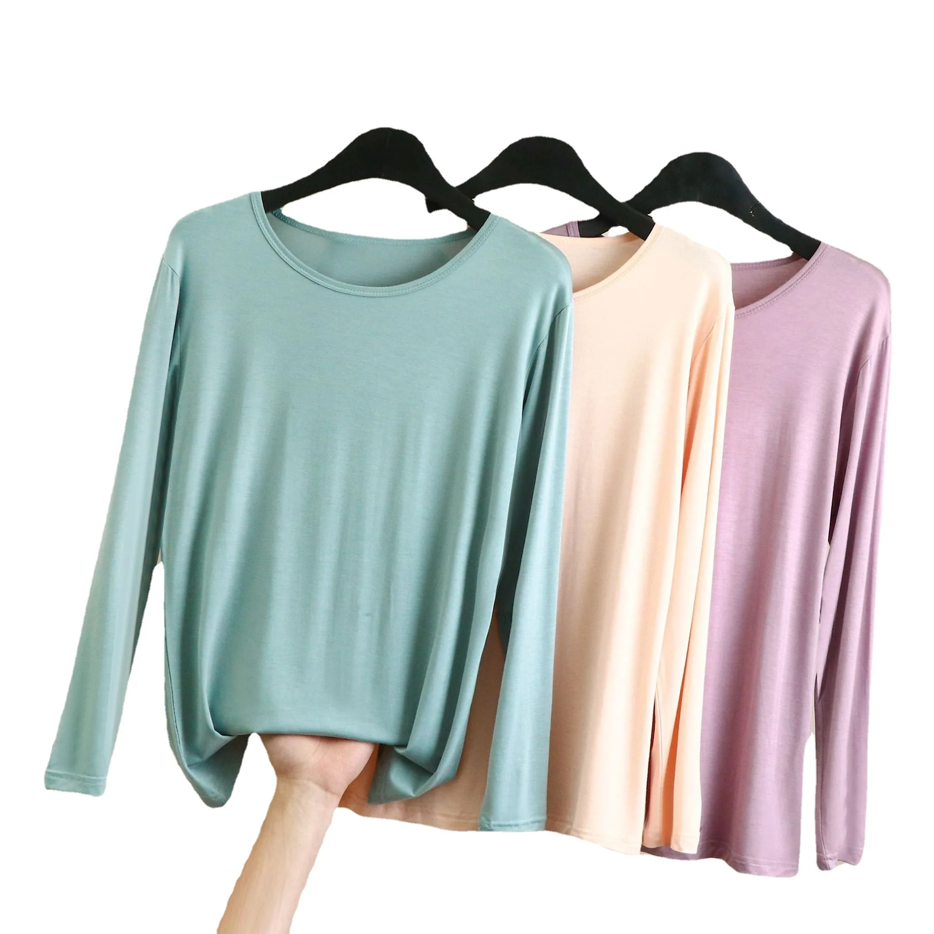 Modal Pajamas Women Tops Casual Bottoming Body Beauty Wear Inside Sculpting Elasticity Clothes Shape Gather Thermal Underwear