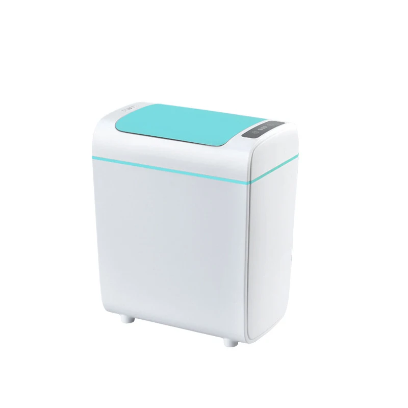 

10L smart trash can household kick open cover USB charging living room bedroom silent new kitchen trash can induction storage