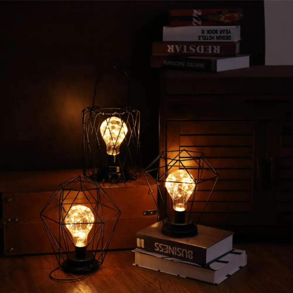 

Moon Lamp Sepak Takraw Line Rattan Handmade LED Hemp Rope Wrought Iron Night Light Home Decoration Sleeping Lantern Light