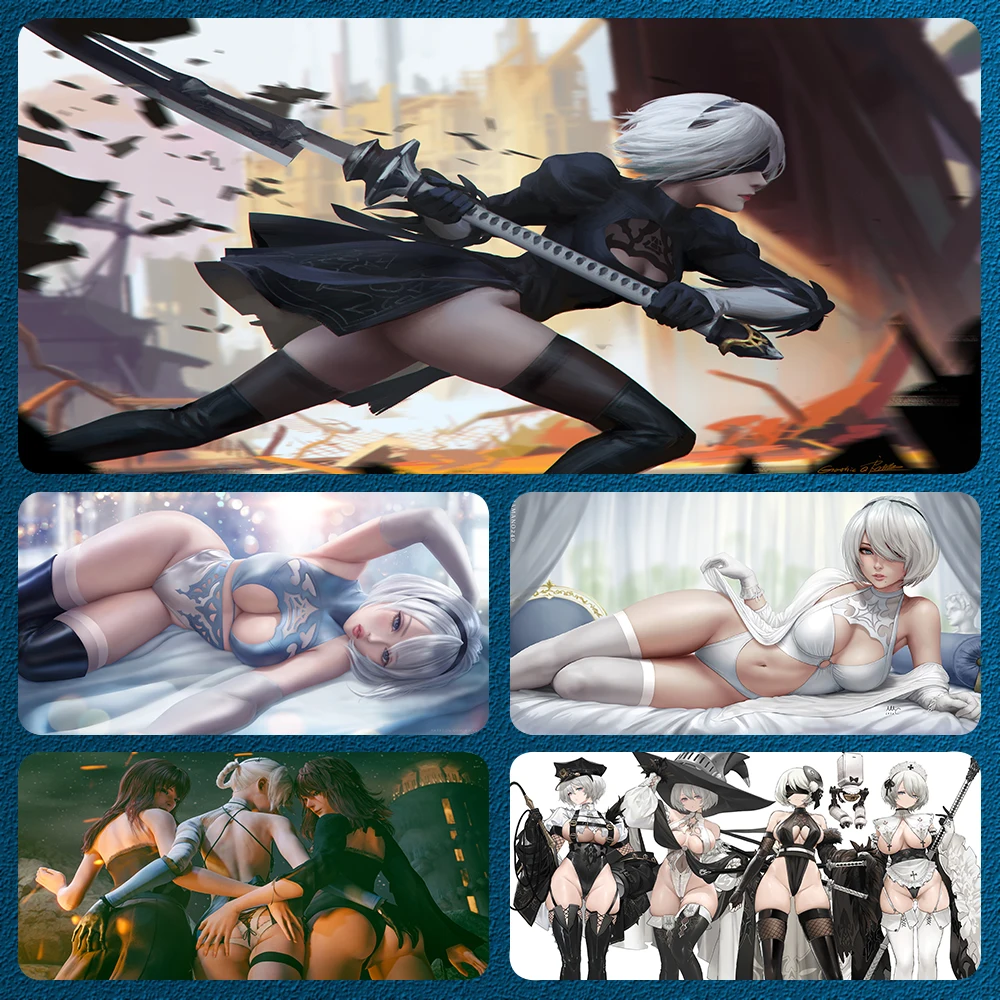 

Nier Automata Large Mouse Pad xl Gaming mousepad gamer mouse Carpet anime mouse pads girls sexyTable mat Gamer keyboard desk mat
