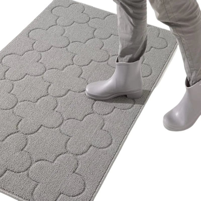 

Inyahome Home Decorative Moroccan Door Mat Carpet Indoor Outdoor Doormat Waterproof Non Slip Dirt Entrance Floor Mats Rugs Grey