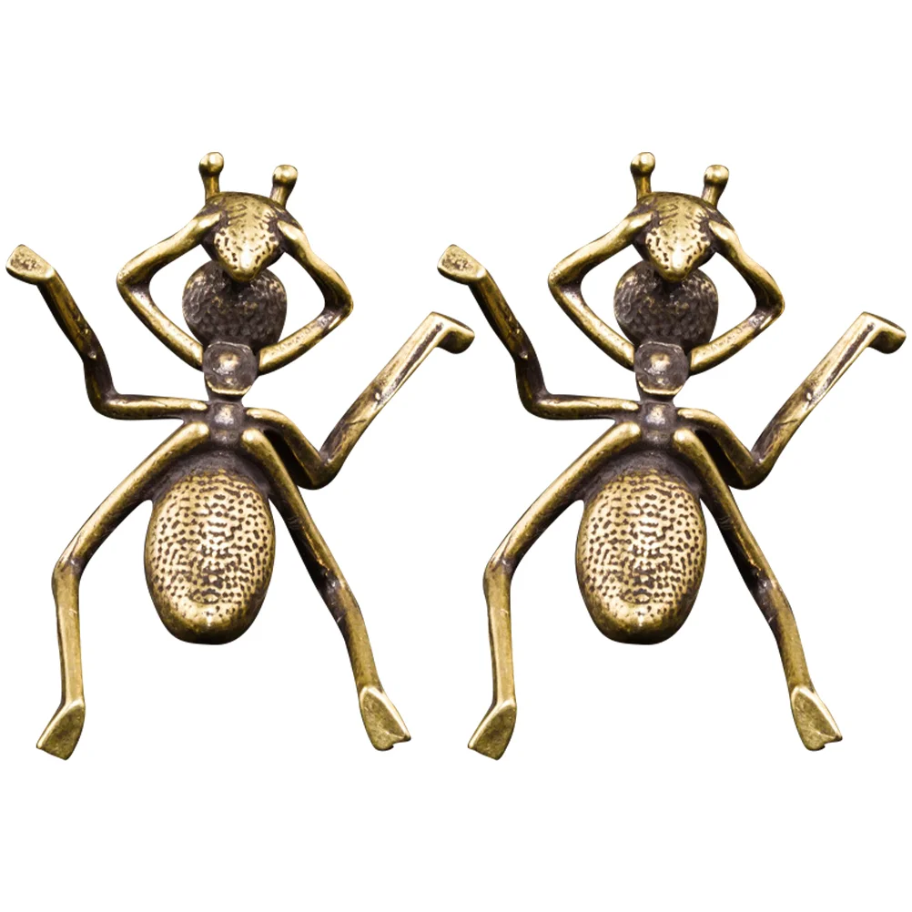 

Ant Metal Shui Feng Garden Statue Minisculpture Decor Ants Figure Insect Figurinesyard Centerpiece Cute Vintage Brass