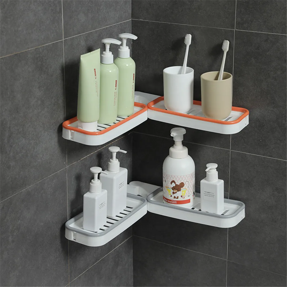 

Bathroom Corner Punch-Free Rack Shelf Shampoo Storage Rack Holder with Suction Cup Bathroom Shelves Bathroom Accessories