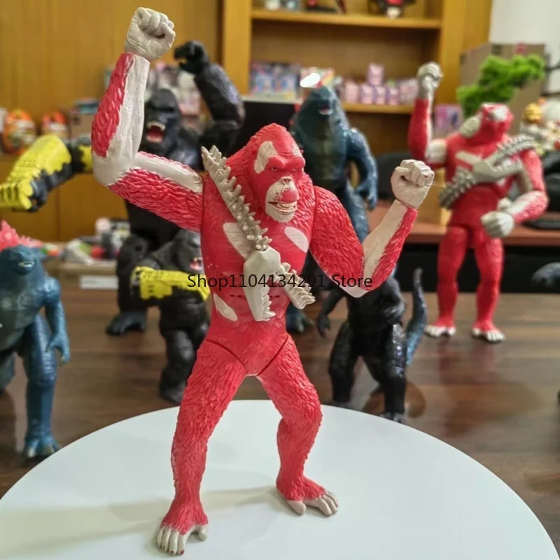 Фото 2025 Playmate Godzilla Wars King Kong 2, мини-коллекция, каменная мускулатура, ящерица, горилла, маленькая обезьяна, игрушка, Коллекционная модель, подарок №5