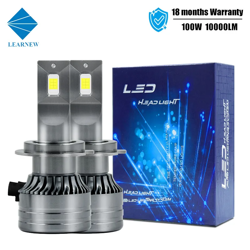 

LEARNEW H7 LED Headlight H11 LED H4 Car Headlamps 6500K 100W 10000LM 9005/HB3 9006/HB4 LED 12V Auto Fog Light Bulbs