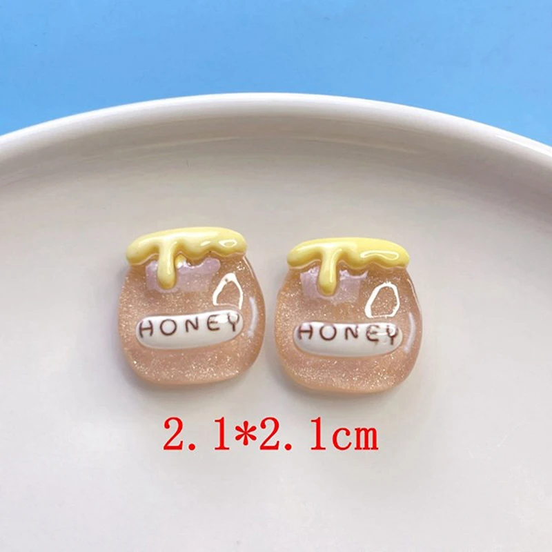 10pcs New Honey Pot Bear Pattern Decor Shoe Charms Cute Resin Phone Case Decoration DIY Portable Attachment Kids Gifts