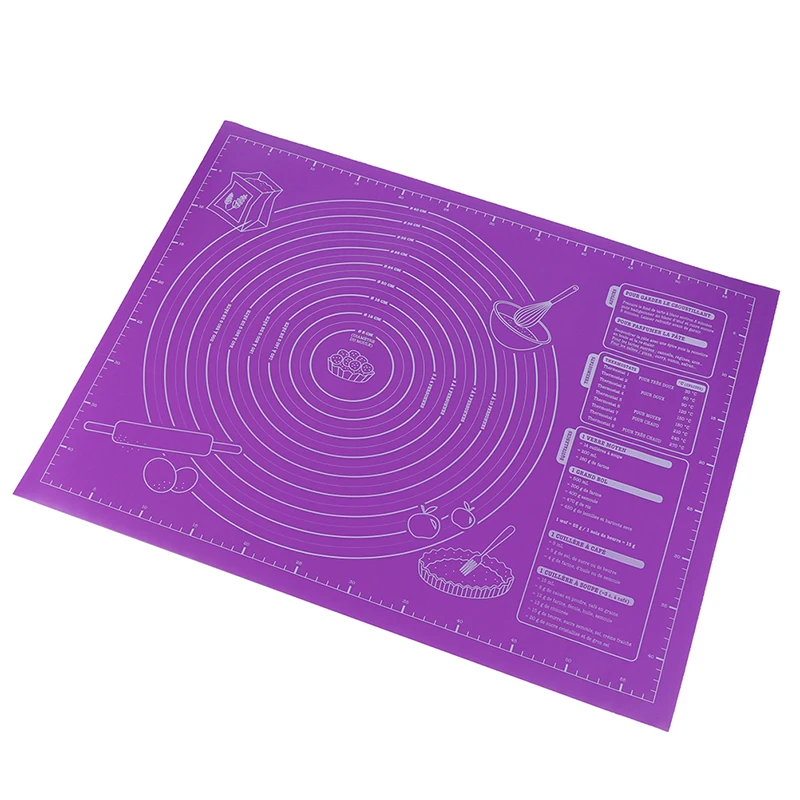 Антипригарный силиконовый коврик 45x60 см лист для выпечки теста со шкалой