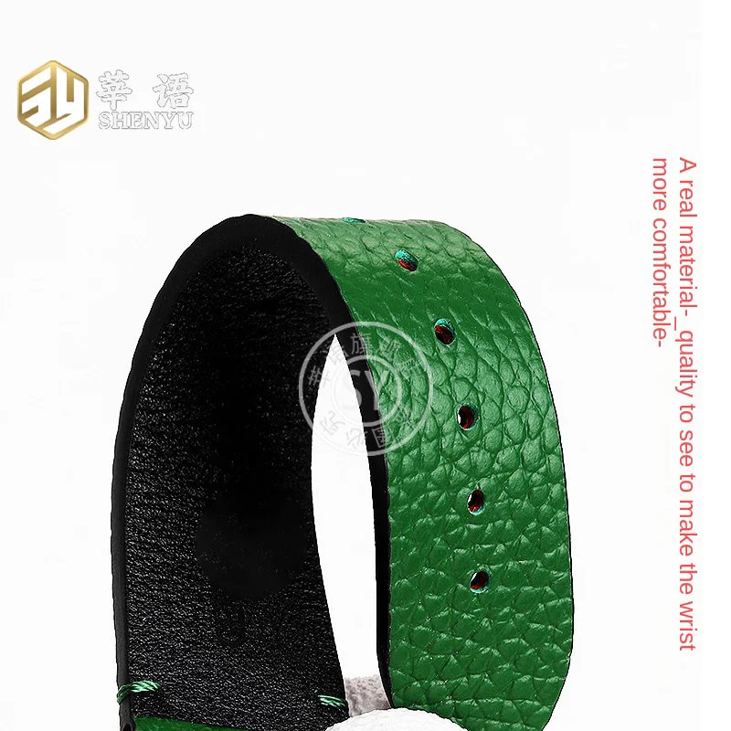 Фото Shenyu для GUCCI G-TIMELESS YA1264065 YA1264067 Burt's Bee вышитый зеленый кожаный ремешок для мужчин и женщин аксессуары для браслетов №4