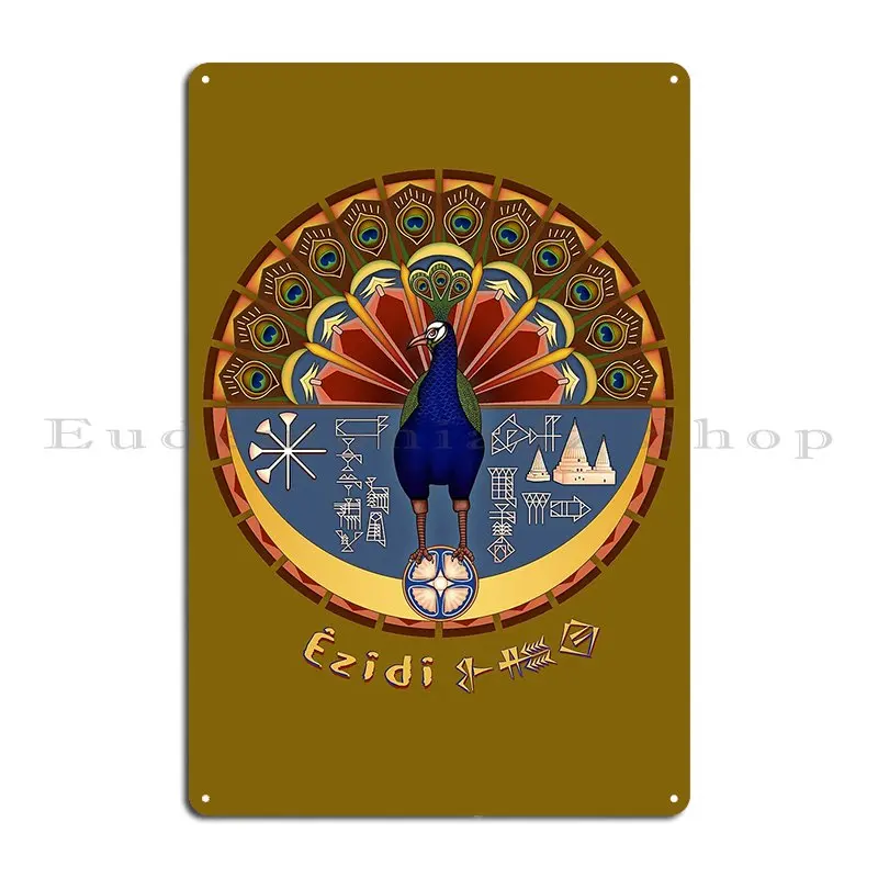 Yazidi Melek Taus металлическая табличка плакат Настенный декор клубная настенная