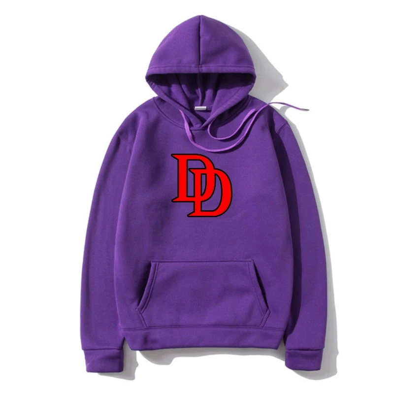 

Красная мужская верхняя одежда с логотипом DAREDEVIL, размеры S, M, L, XL, ретро худи, худи, коврик, Мурдок, ад