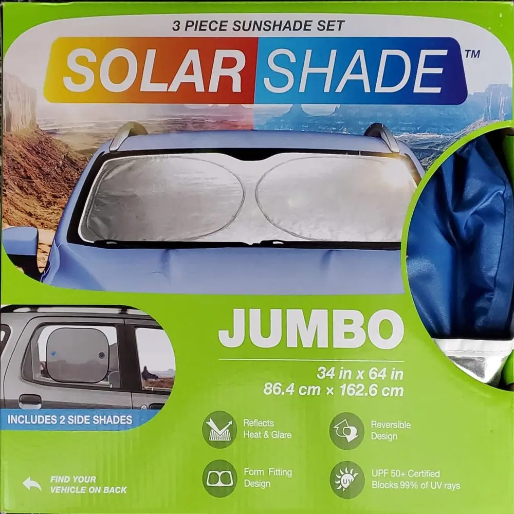 

Комплект солнцезащитных козырьков Jumbo 34x64 дюйма, 3 шт.