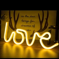 love shape neon night light valentines day led letter sign lamp battery usb double powered for christmas wedding birthday decor