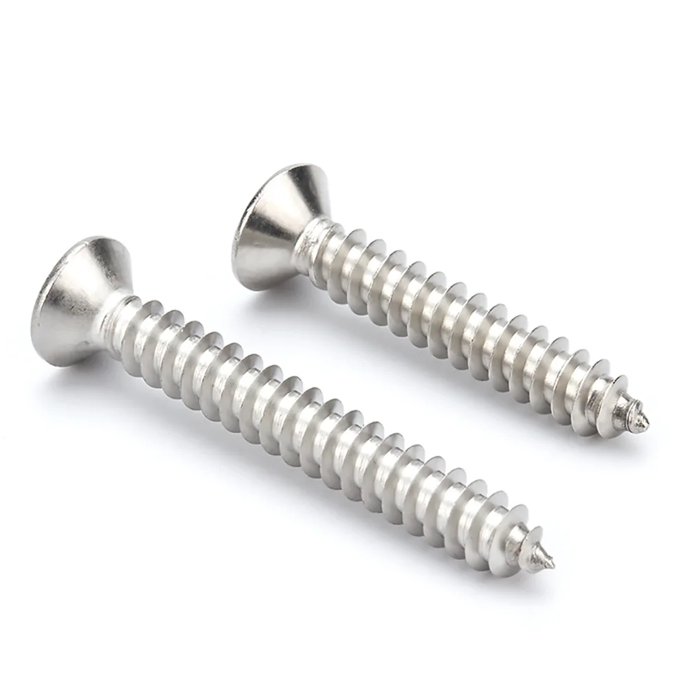 Самонарезающий винт M3 M3.5 M4 Phillips из нержавеющей стали с плоской потайной головкой
