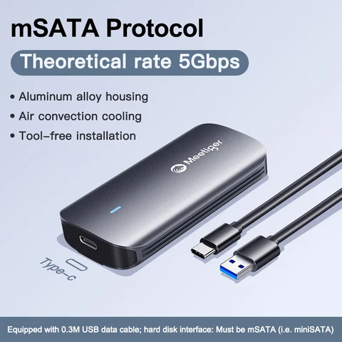 Meetiger GM05 алюминиевый корпус для mSATA SSD