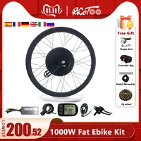 snow ebike kit 48v1000w fat tire electric motor wheel 2026inch 4 0tyre brushless wheel hub motor electric bicycle conversion ki