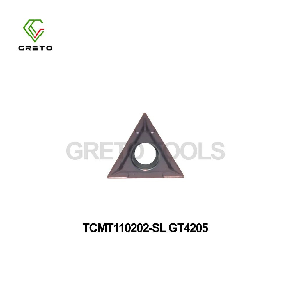 

GRETO TCMT110202-SL GT4302 GT4205 Токарные инструменты с ЧПУ Вставки TCMT Инструменты из цементированного карбида TCMT110202