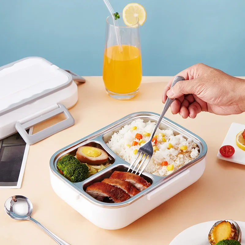 Ланч-бокс с электрическим подогревом для дома 2 в 1 12 В-24 В 110 Портативный вкладыш