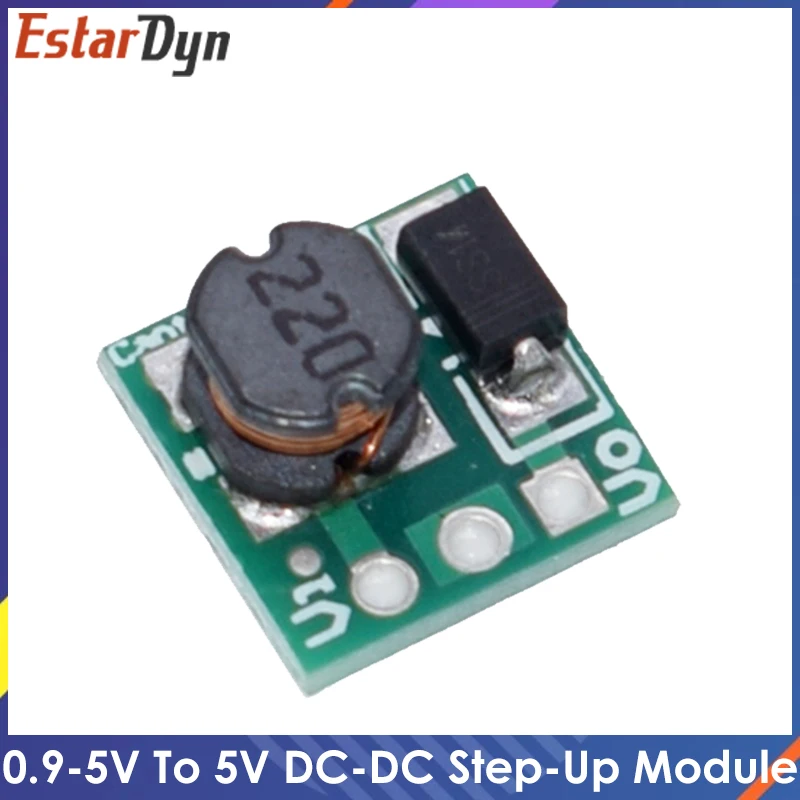 

HW-626 0.9-5V To 5V DC-DC Step-Up Power Module Voltage Boost Converter Board 1.5V 1.8V 2.5V 3V 3.3V 3.7V 4.2V To 5V