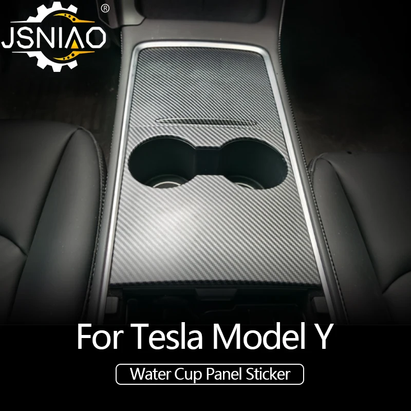 

Наклейка на крышку центральной консоли Tesla Model Y ABS из углеродного волокна, защитная накладка на центральную панель управления, модель 3 2021 2022