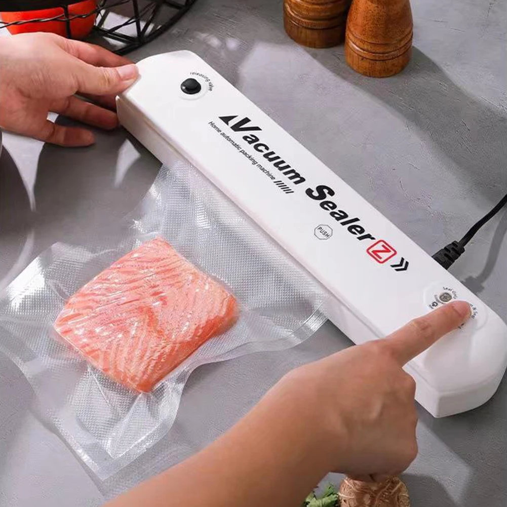 

Electric Vacuum Sealer Machine Portable Automatic Food Vacuum Household Kitchen Food Saver Bags Vacuum Sealer Packaging Machine