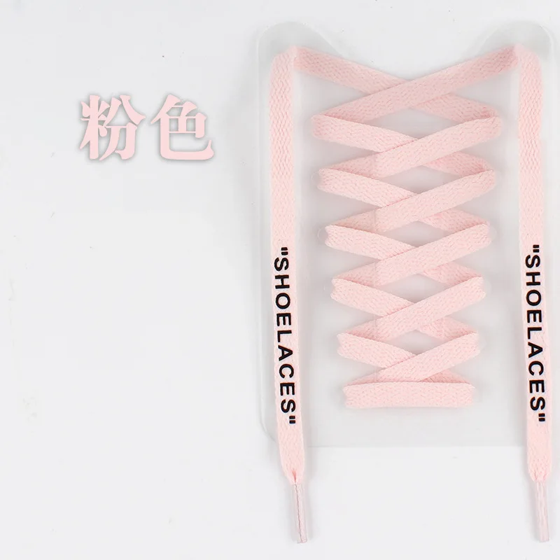 Letter Shoelace Color Polyester Flat Laces Fit Casual Board Shoes Canvas Shoes Sneakers Small White Shoes AJ Flats Shoelace