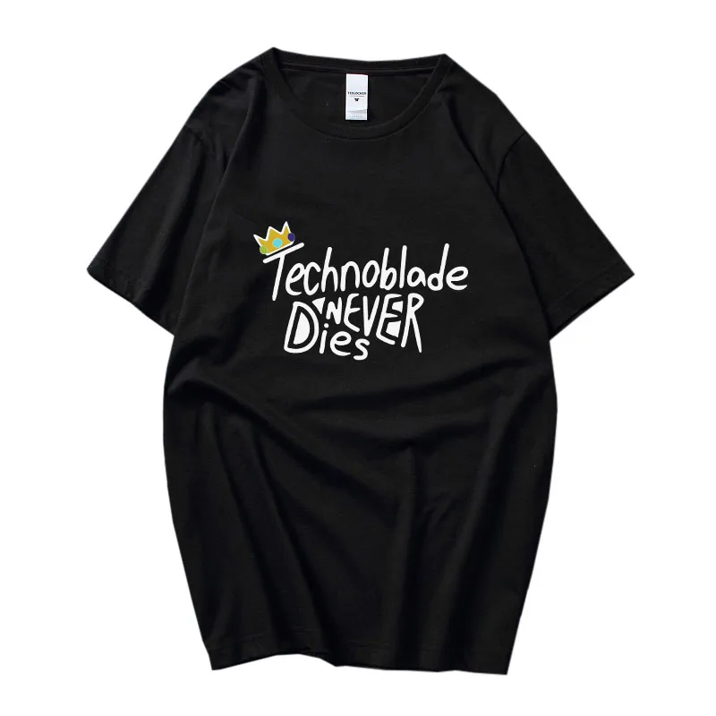 

Dream SMP Game Retro Style Technoblade Merch Print Tshirt 100% Cotton High Quality O-neck Untamed Tops Camiseta Girl Anime Tee