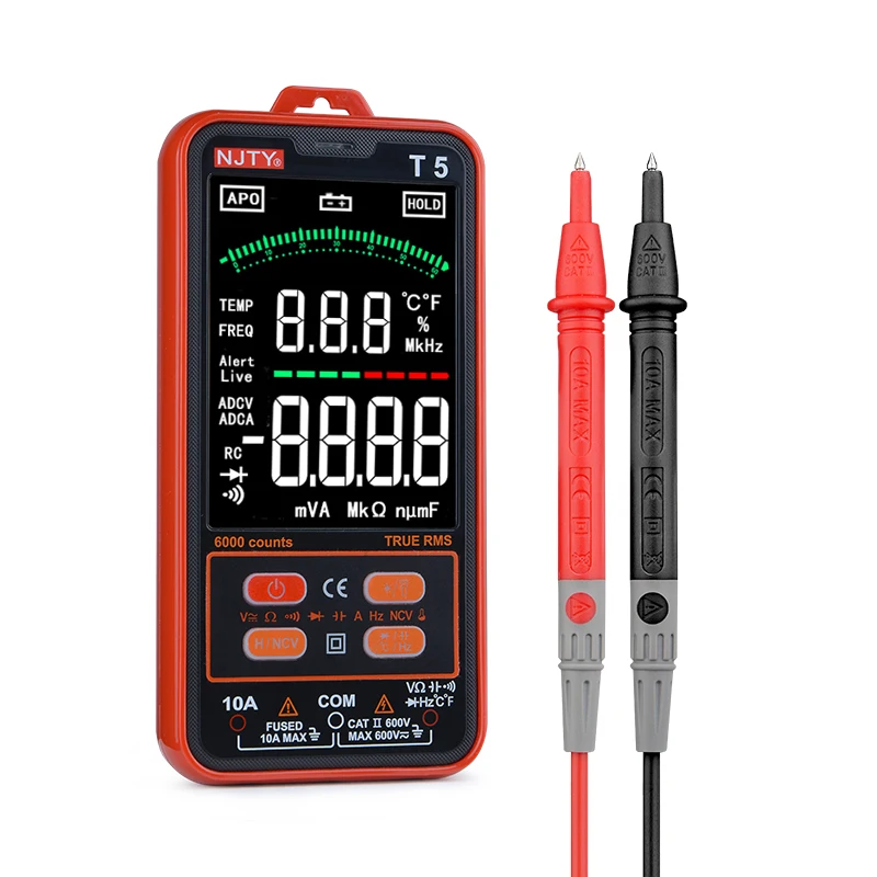 Электрический мультиметр T1 Карманный умный мини цифровой автомобильный тестер