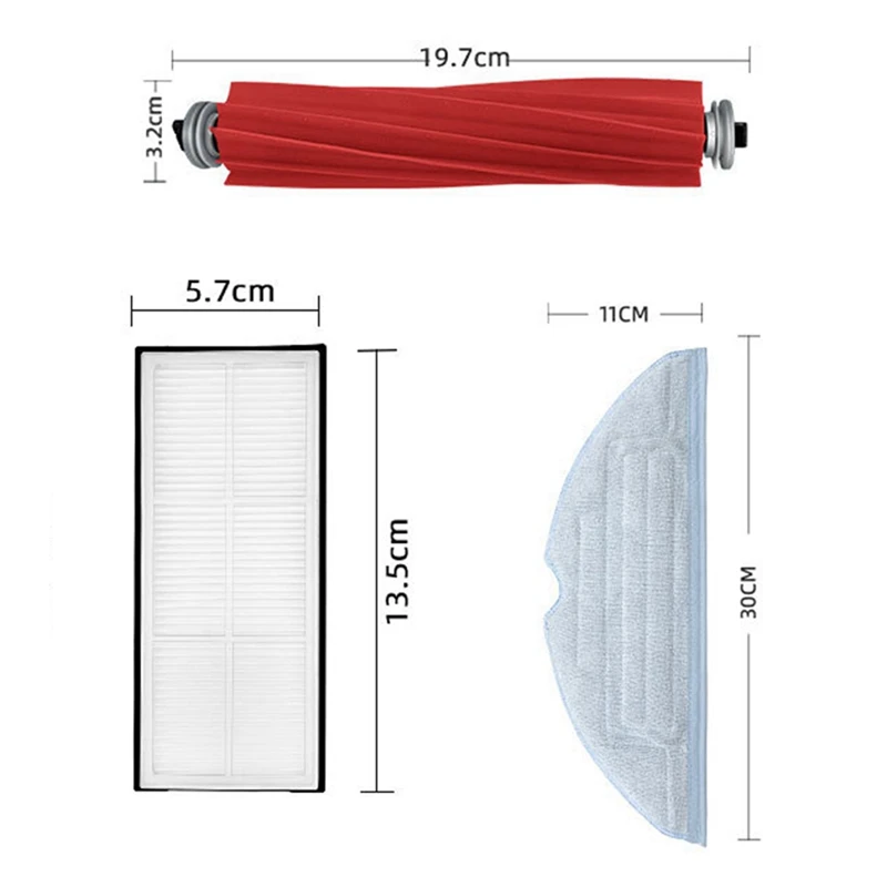 

Сменные насадки для пылесоса Roborock G10 G10S G10S Pro, фильтр НЕРА, насадка на швабру, главный ролик, боковая щетка