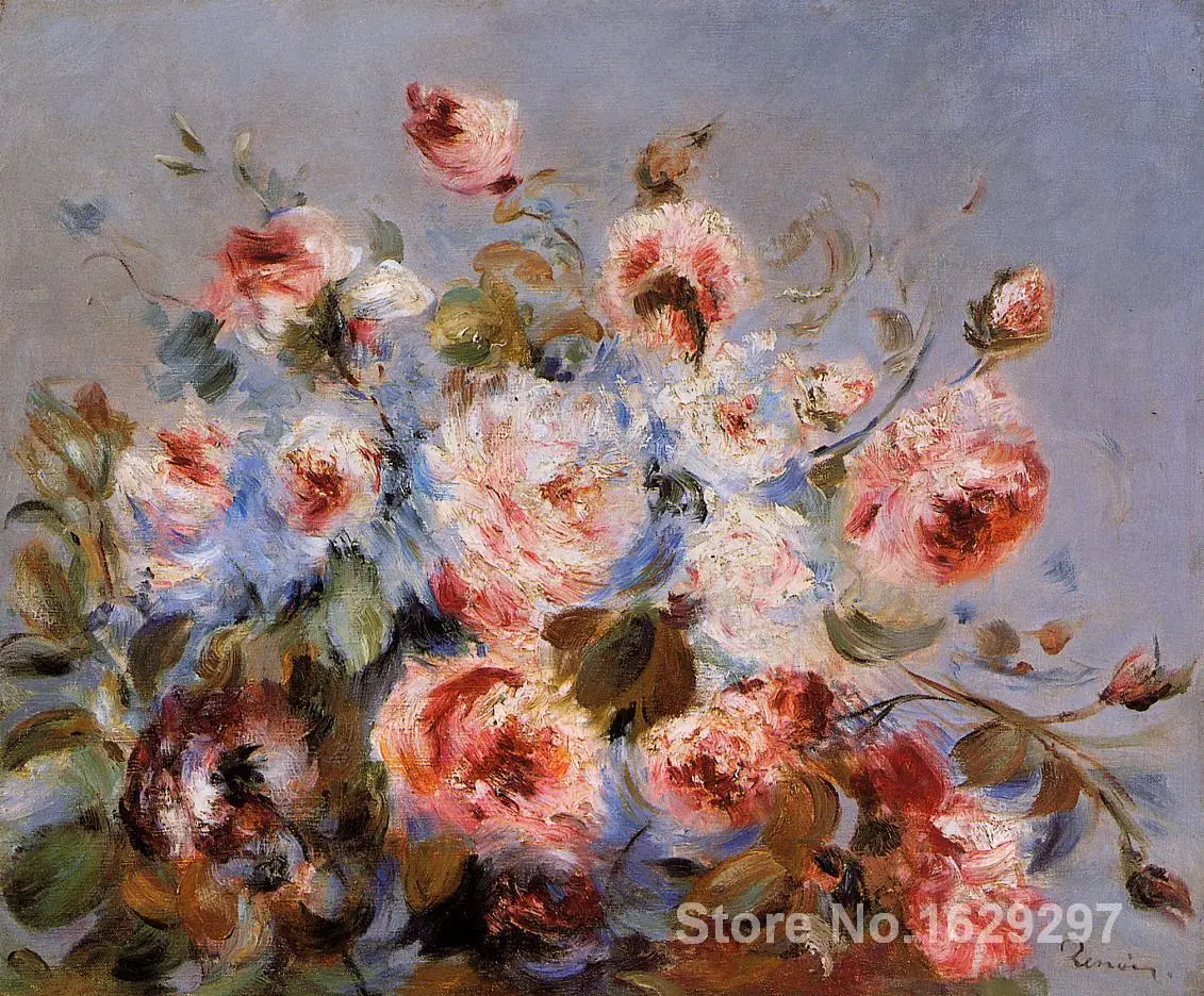

sell paintings online Pierre Auguste Renoir reproduction of Roses from Wargemont High quality Hand-painted