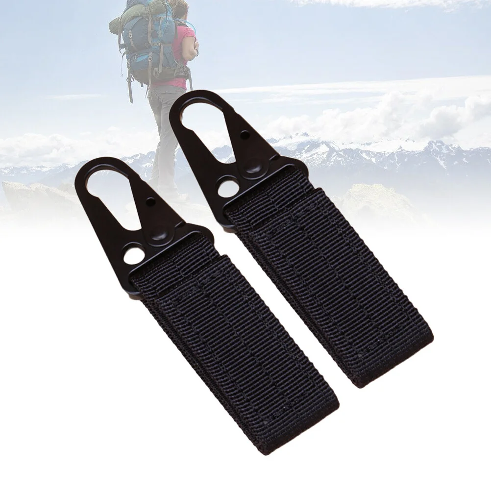 

2PCS Carabiner Keychains, Keychains Outdoor Webbing Hanging Buckle Multi- functional Braided Lanyard Utility Ring