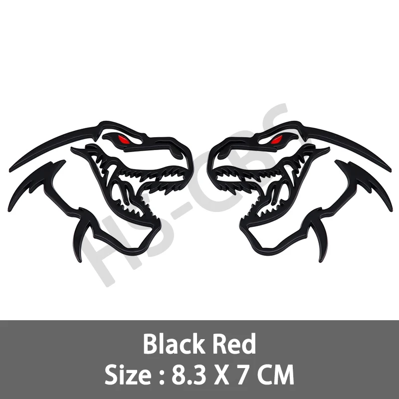

2 шт. металлический полый значок тираннозавр рекс Тотем эмблема головы динозавра наклейки для TRX Dodge Jeep Ford Raptor аксессуары