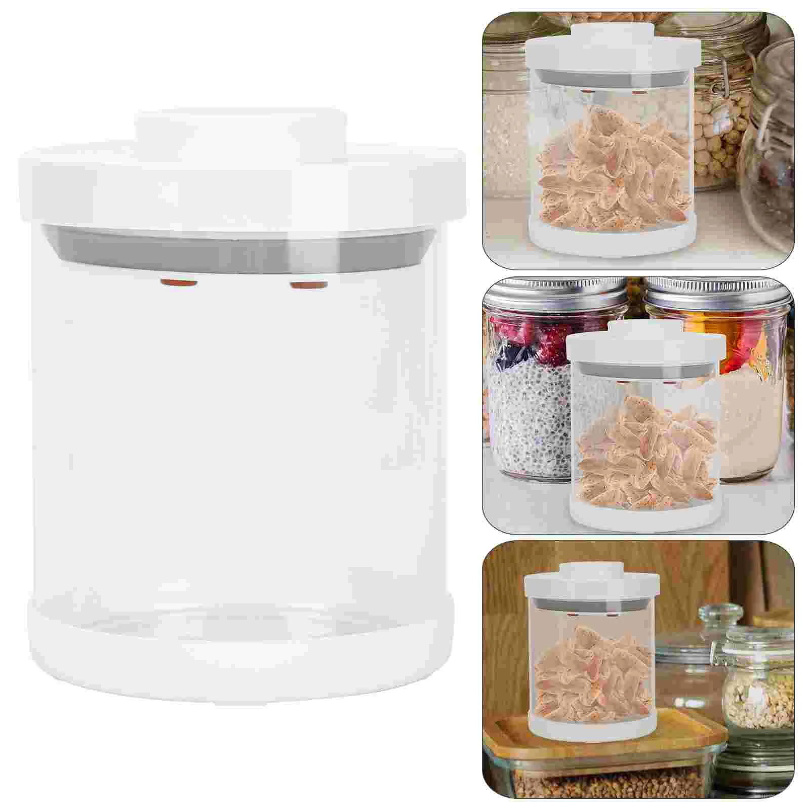 

Стеклянная банка для хранения, прозрачный контейнер для хранения продуктов, канистра для злаков, 1 шт.