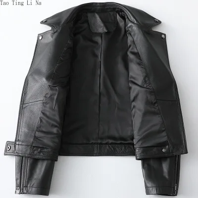 Tao Ting Li Na Women Spring Genuine Real Sheep Leather Jacket H44