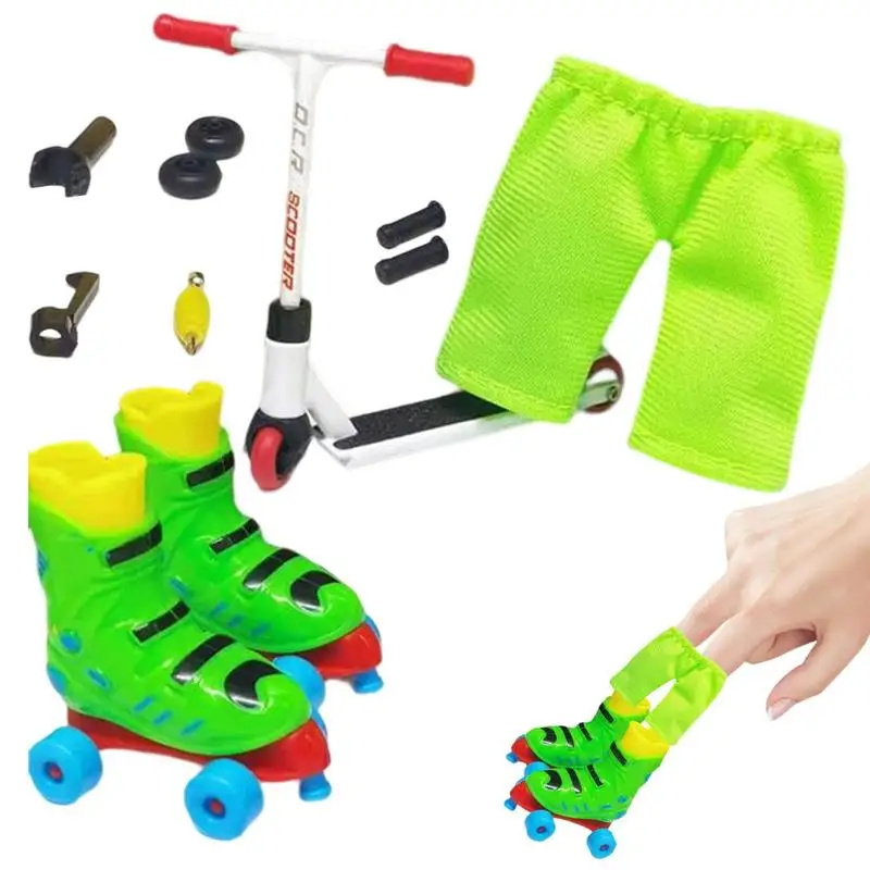 

Легкий детский мини-коньки для пальцев, набор игрушек для пальцев, набор игрушек для пальцев с пальцевыми скутерами, коньки, аксессуары для детей